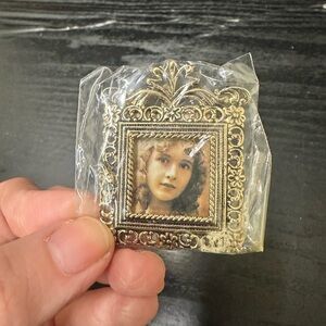 Vintage Style Ornate Picture Frame Brooch pin decor collectible gift
